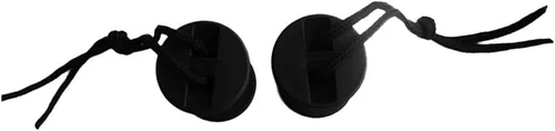 Vista 4 de 1 par negro duradero fuerte bodyboard correa de tabla de surf enchufe con lazo de cable - 2 pulgadas de grosor
