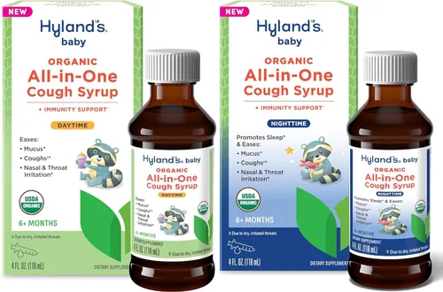 Vista 13 de Hyland's Baby Organic - Jarabe para la tos diurna todo en uno + apoyo inmunológico con saúco, vitamina C y zinc, 4 onzas líquidas
