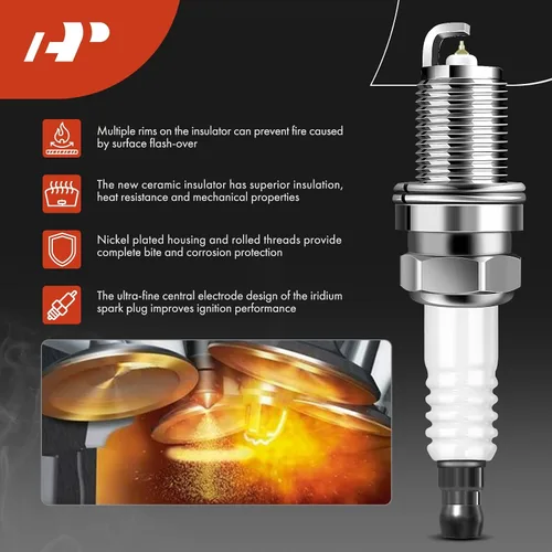 Vista 5 de A-Premium 2 bobinas de encendido y 4 bujías de iridio compatibles con Mitsubishi Outlander 2003, Mirage 1997-2002, Lancer 2002-2007, Eclipse