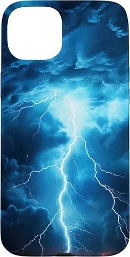 Vista 9 de Cool Blue Lightning Bolt Storm Wild Nature Sky Graphic Art Case for iPhone 17