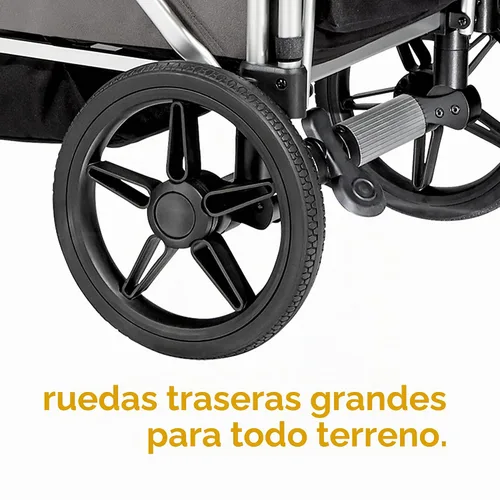 Vista 7 de Larktale Caravan - Caravana plegable de doble plaza, cochecito todo terreno para niños, bebés, niños pequeños