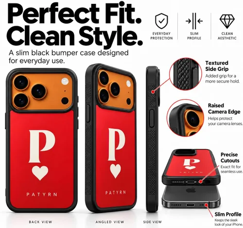 Vista 7 de Caja de teléfono de cinta de casete retro roja negra personalizada para Compatible con iPhone 18 Pro Max y 18 Pro; añade tu nombre; parachoques