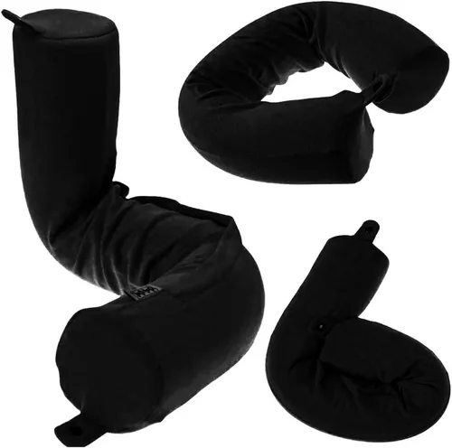 Vista 11 de Dot&Dot Almohada de viaje de espuma viscoelástica para aviones - Almohada de viaje para dormir - Almohada de avión para soporte cervical - Almohada