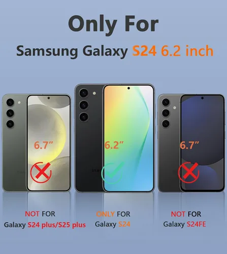 Vista 2 de FNTCASE Funda para Samsung Galaxy S24: funda protectora de doble capa a prueba de golpes para teléfono celular Protección a prueba de caídas