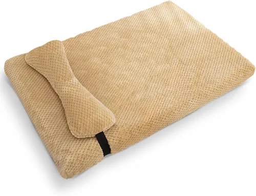 Vista 6 de Cama para perros con almohada para perros pequeños, cama ortopédica para perros con funda extraíble, alfombrilla lavable para mascotas de hasta 5