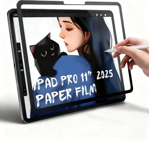 Vista 8 de Protector de pantalla de papel, 11 pulgadas, protector de pantalla magnético mate para iPad Air6/7 2024/2025, antirreflejo, desmontable