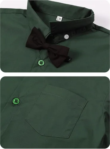 Vista 49 de A&J DESIGN Conjunto de ropa formal para niños pequeños con tirantes y tirantes