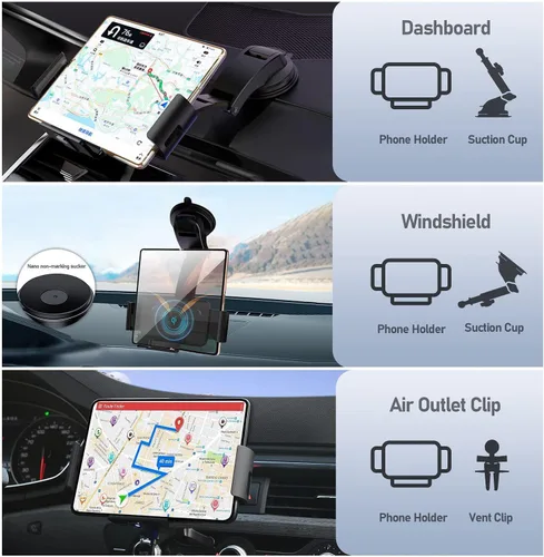 Vista 3 de Cargador de coche inalámbrico Qi de 15 W compatible con Samsung Galaxy Z Fold3 Z Fold2 Fold S21 Ultra Xiaomi Mix Fold iPhone 13 Pro Max 12 Pro 4.3