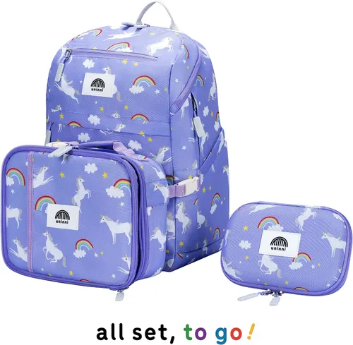 Vista 23 de Juego de mochila para niños de 16 pulgadas con bolsa de almuerzo aislada y estuche para lápices