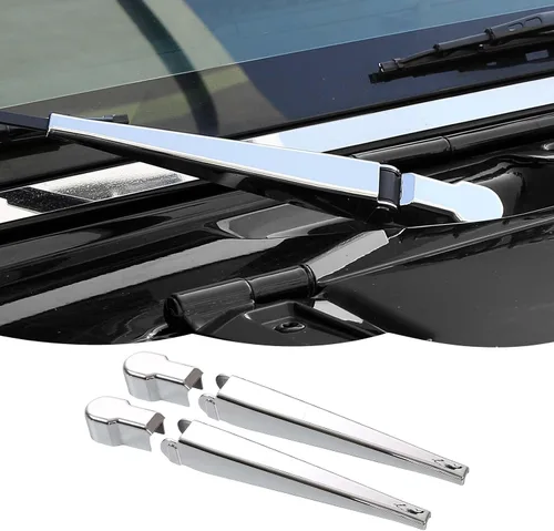 Vista 13 de RT-TCZ Limpiaparabrisas delantero, limpiaparabrisas delantero, decoración de accesorios exteriores compatibles con Jeep Wrangler JK JKU 2007-2018