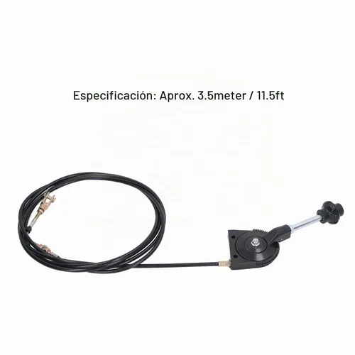 Vista 4 de Cable de acelerador manual de excavadora, cable de acelerador universal de 3,5 M, cable de control de motor de excavadora, tubo de PU de junta