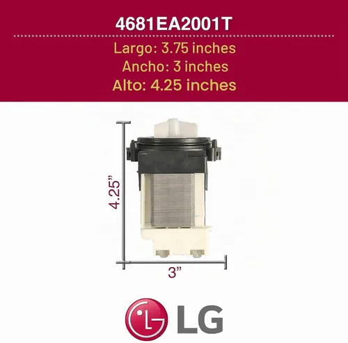 Vista 5 de LG, 4681EA2001T, Bomba de desagüe para lavadora