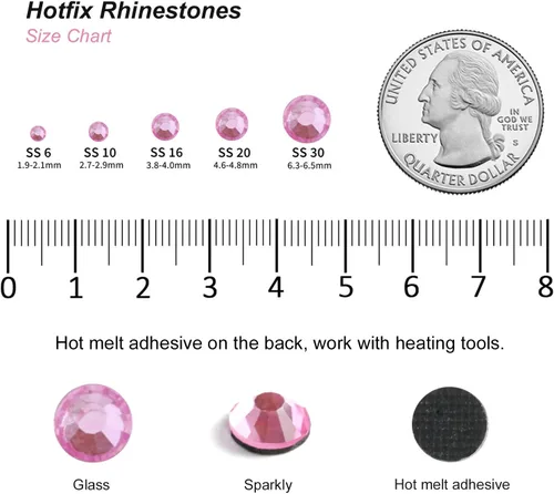 Vista 123 de 6000 PIEZAS Diamantes de Imitación Hotfix a Granel, Diamantes Naranja para Manualidades y Ropa, Diamantes de Imitación para Decoración DIY, SS10