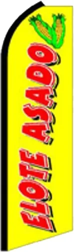 Vista 11 de Elote Asado King Size Swooper - Letrero de bandera