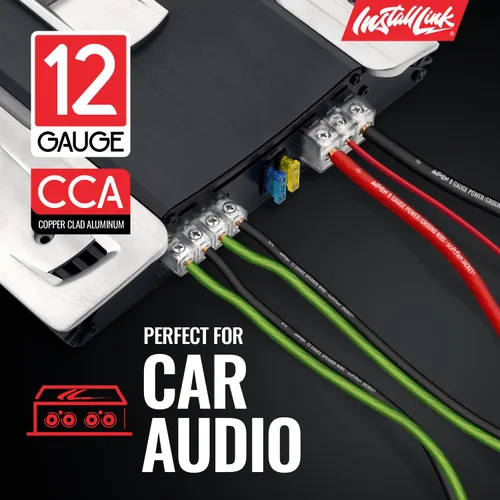 Vista 4 de Cable de altavoz de calibre 12 AWG (100 pies) para automóvil o Verde esmerilado/negro