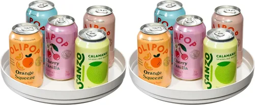 Vista 9 de iDesign Lazy Susan - Organizador giratorio de plástico reciclado, colección Rosanna Pansino, 10.03 pulgadas de largo x 10.03 pulgadas de ancho x