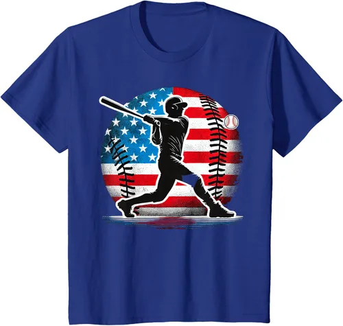 Vista 16 de Camiseta de jugador de béisbol estadounidense con bandera de Estados Unidos