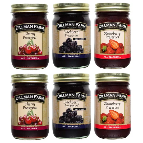 Vista 6 de Dillman Farm Paquete variado navideño de 6 piezas de conservas de manzana, 3 sabores