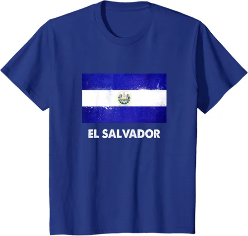Vista 48 de Camiseta de la bandera de El Salvador Camiseta salvadoreña