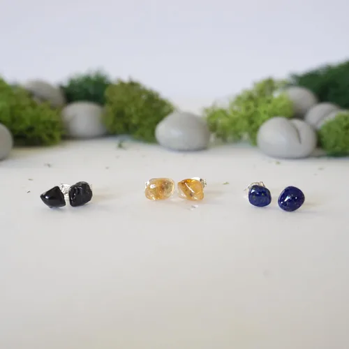 Vista 3 de NUEVOS juegos de aretes de cristal Designs by Nature Gems