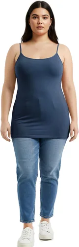 Vista 178 de Emmalise Camisola larga casual básica para mujer, con tirantes ajustables, top en capas