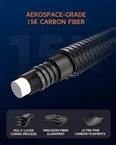 Vista 6 de KONLLEN Carbon Fiber Pool Cue 2.0 – 58" Low Deflection Performance Cue for Improved Accuracy & Consistency, 12.5mm Tip, Pro Taper