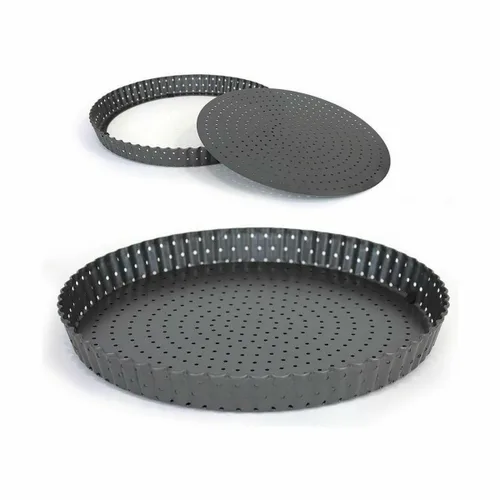Vista 4 de Molde para Tartas Quttin 28 x 3 cm Perforado Desmontable (12 Unidades)