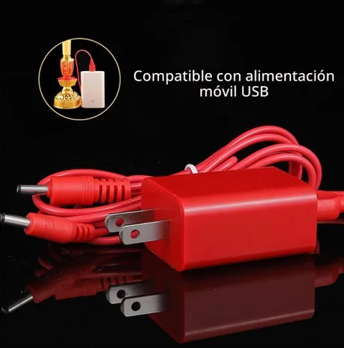 Vista 5 de Lámpara de vela china retro, 1 par, estilo vintage Rojo