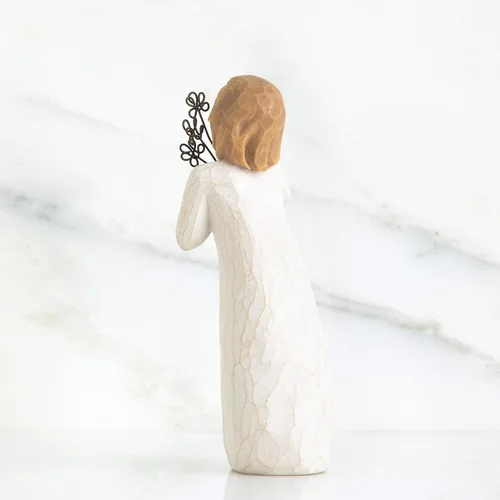 Vista 3 de Willow Tree Friendship, figura esculpida pintada a mano