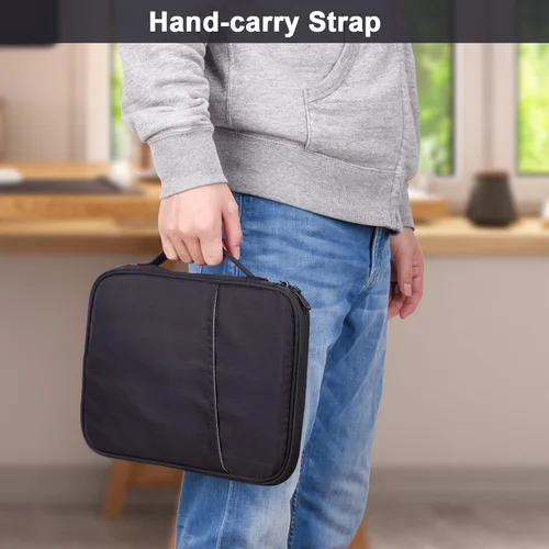 Vista 5 de Funda de transporte para iPad de 9 a 11 pulgadas, bolsa acolchada para tableta de viaje para iPad Pro de 11 pulgadas (M4), iPad 10.9