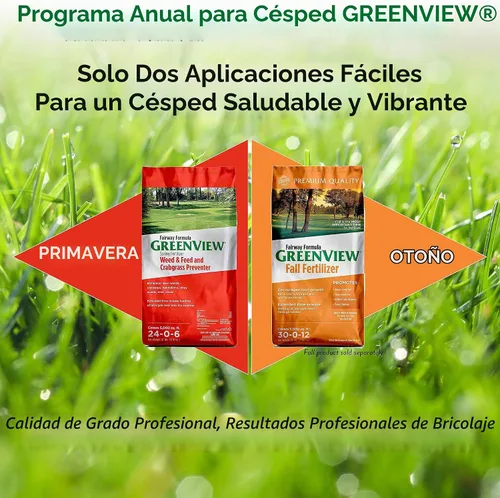 Vista 10 de GreenView Fairway Formula - Fertilizante de primavera para prevenir malezas y piensos y pasto de cangrejo