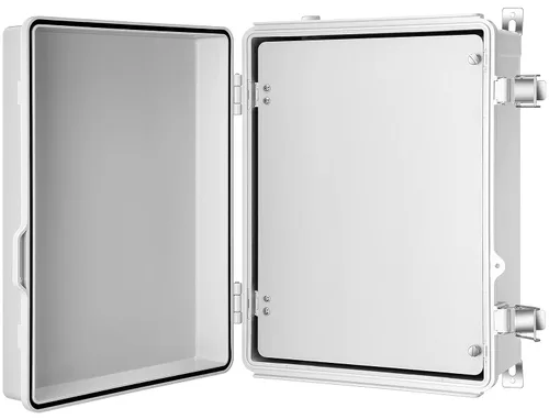 Vista 15 de Caja de conexiones Gratury, carcasa de plástico impermeable IP67 para proyectos eléctricos, cubierta con bisagras gris, incluye placa de montaje