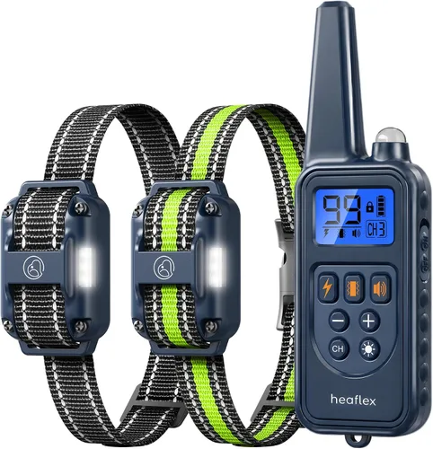 Vista 12 de Collar electrónico para perro con control remoto, collar de entrenamiento de perro impermeable de 2600 pies para perros pequeños, medianos