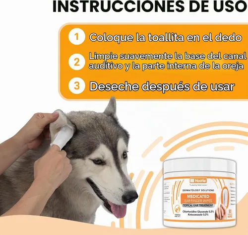 Vista 5 de Nootie Toallitas medicinales para el dedo del oído con clorhexidina