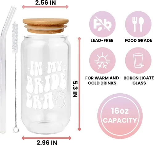 Vista 7 de GINGULMINA Regalos para novias – Regalo de despedida de soltera – Compromiso, boda, despedida de soltera para pareja – Taza de compromiso para ella