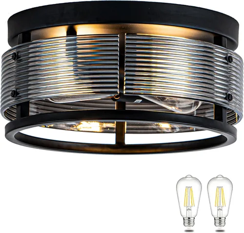 Vista 17 de MAYNA Moderna lámpara de techo dorada, luminarias de pasillo de 1 luz para montaje en techo, regulable, accesorios de iluminación para vestíbulo