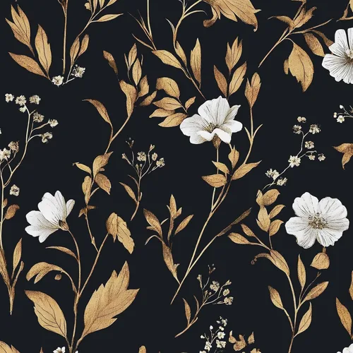 Vista 19 de BOKEBEVE Papel Pintado Vintage de Despegar y Pegar Hojas Papel de Contacto Oro Negro Floral para Estante de Libros Forro de Cajón Amigable