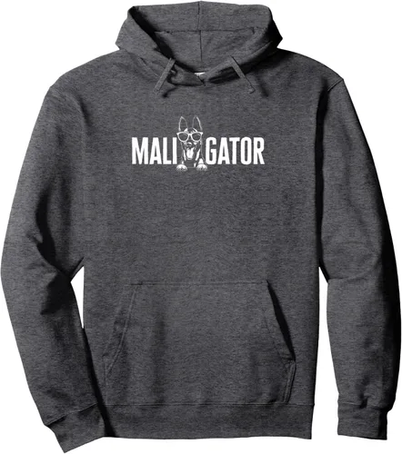 Vista 4 de Belgian Malinois Cool Maligator Belga Pastor Malinois - Sudadera con capucha, Negro