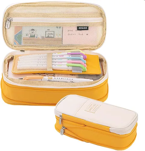 Vista 8 de Estuche para lápices de gran capacidad para oficina, gran almacenamiento, bolsa de alta capacidad, organizador para oficina, caja de viaje
