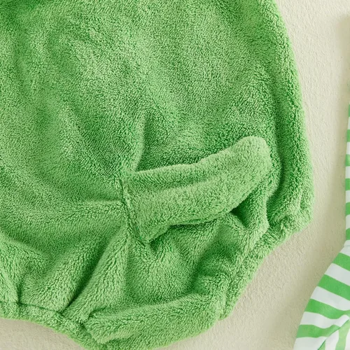 Vista 6 de Disfraz de Halloween para bebé, conjunto de 2 piezas con capucha de Verde (Green-Dinosaur)