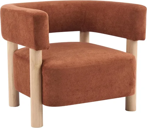 Vista 7 de Christopher Knight Home Carly - Silla decorativa de perfil bajo, silla tapizada de barril Boucle, cómoda silla de lectura para dormitorio, sofá