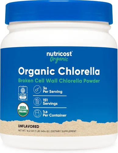 Vista 8 de Nutricost Clorella orgánica 8oz (.5 libras) (2 botellas) - 3000mg por porción