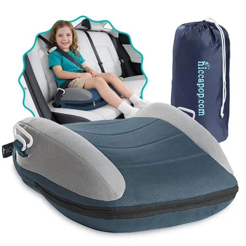 Vista 12 de Hiccapop UberBoost Asiento Elevador Inflable para Automóvil Asiento Elevador Estrecho sin Respaldo Inflable para Viajes Asiento Elevador Negro
