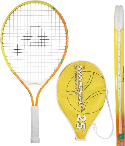 Vista 23 de AMA SPORT Raqueta de tenis para niños pequeños, kit de iniciación de raqueta de tenis de 17 a 25 pulgadas para niñas y niños con bolsa de nailon