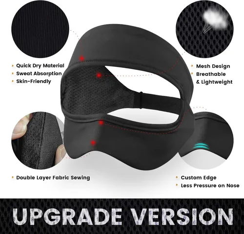 Vista 2 de Protector de sudor para Oculus Quest 2 VELLAA OculusMeta Quest 2 accesorios ajustables VR banda de sudor transpirable VR máscara