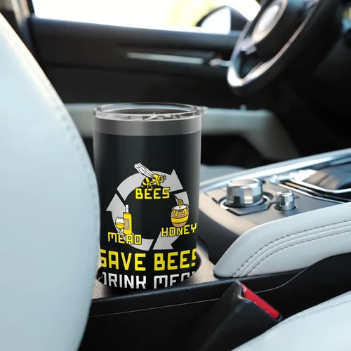 Vista 6 de Bees Honey Mead - Mead Making Brew Mead - Vaso aislado de acero inoxidable