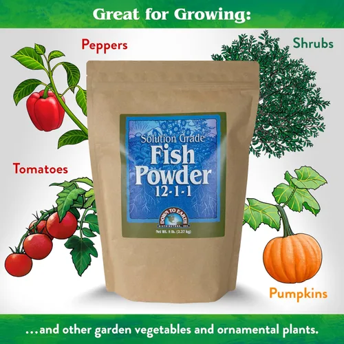 Vista 3 de Down to Earth All Natural Fertilizers Polvo de pescado de grado orgánico – Nitrógeno soluble en agua – Hace hasta 250 galones de fertilizante