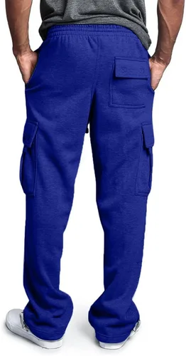 Vista 2 de Pantalones deportivos para hombre, ajuste holgado, pantalones deportivos para hombre, pantalones deportivos de ajuste holgado, con cordón