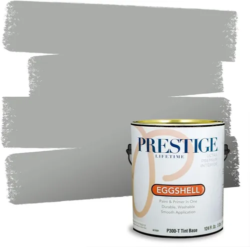 Vista 112 de PRESTIGE Paints - Pintura interior e imprimación en uno, 1 galón, cáscara de huevo, pimienta envejecida