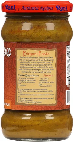 Vista 6 de Rani Biryani Masala Pasta de curry (pasta de especias de cocina para platos de arroz indio, pullao/pilau) tarro de vidrio de 10.5 onzas (10.58 oz)